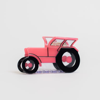 Pink Tractor Hair Clip - American Farm Company