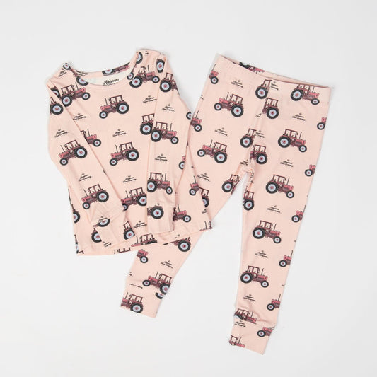 Pink Tractor Toddler/Youth Bamboo Pajamas - American Farm Company