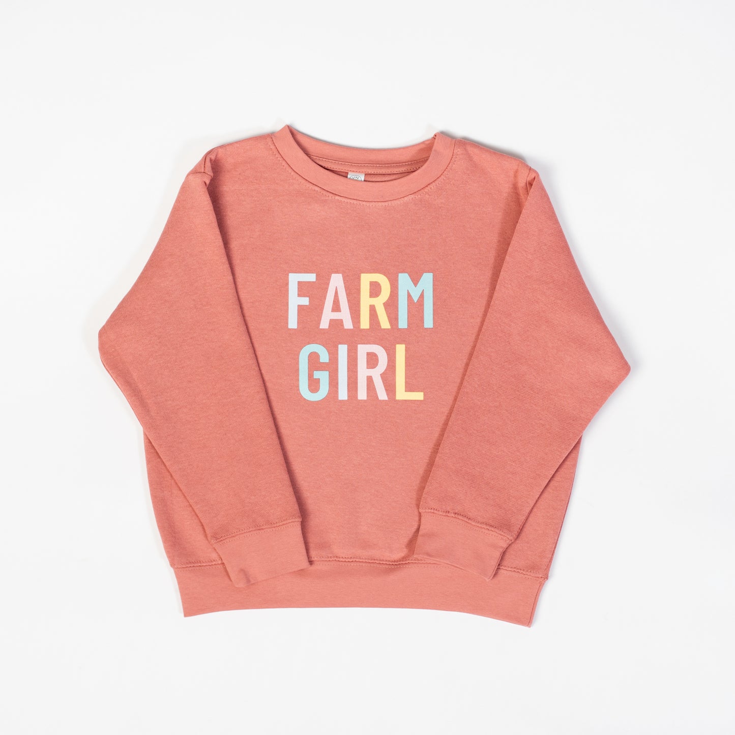 Pink ‘Farm Girl’ Crewneck - Toddler & Youth