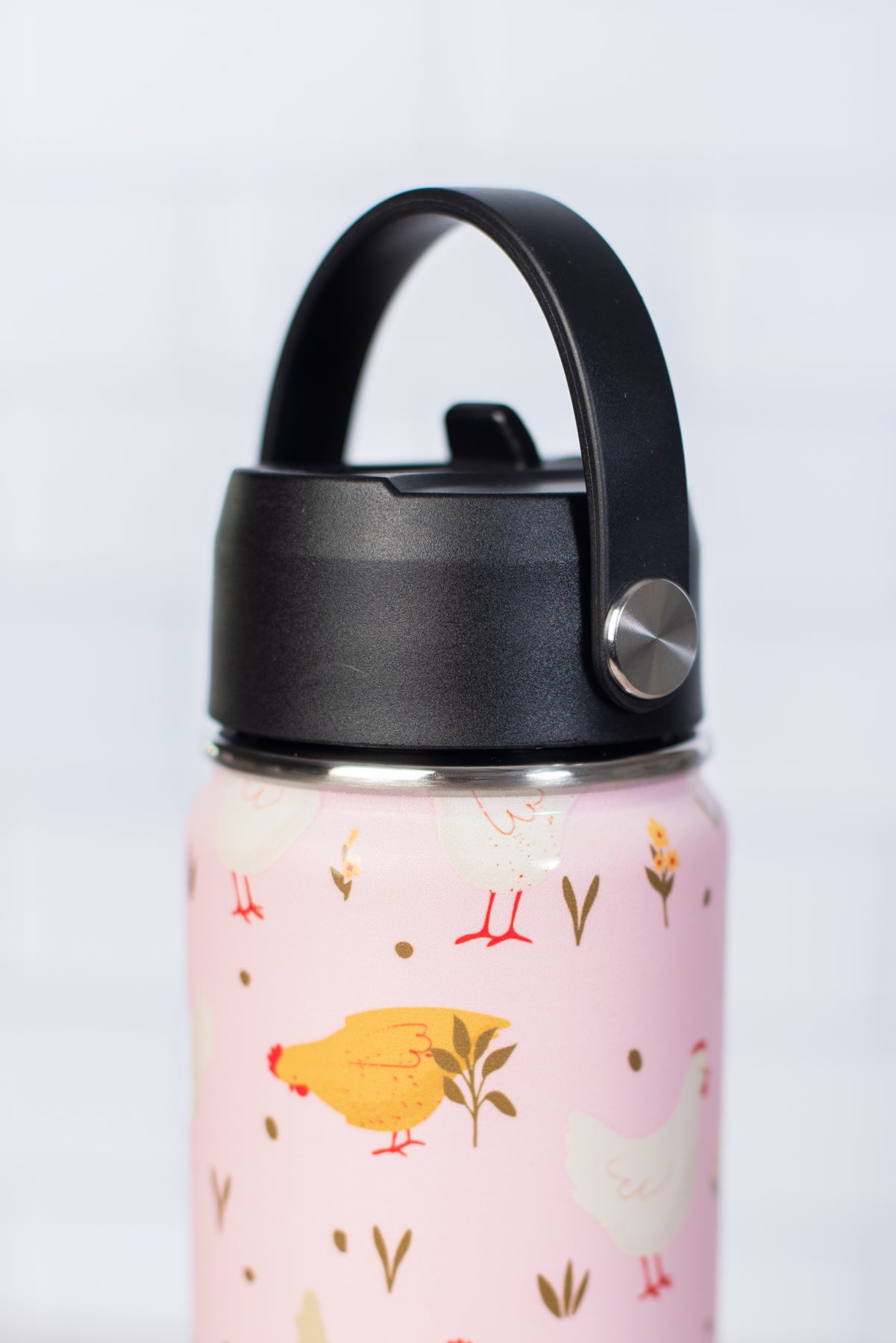 Pink Cottage Chicken 22oz Water Bottle