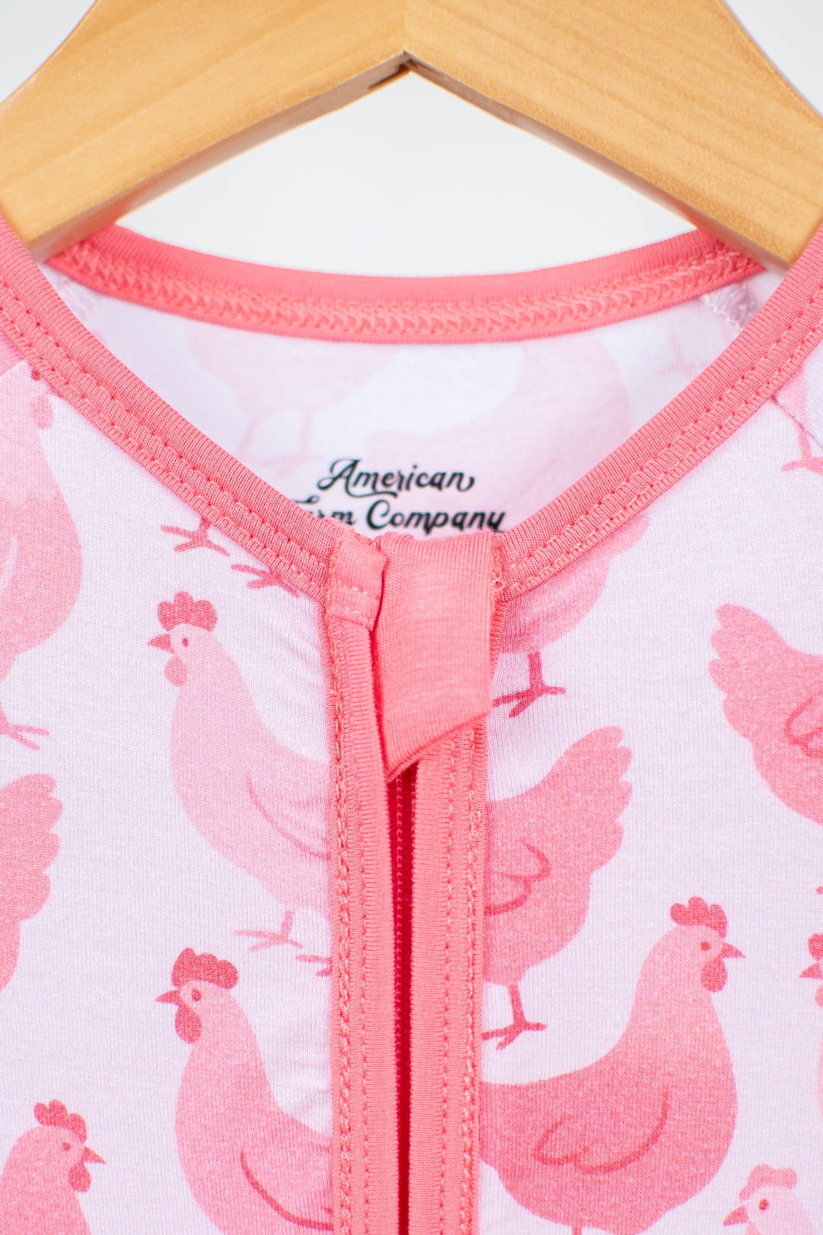 Pink Chicken Baby Bamboo Zippy