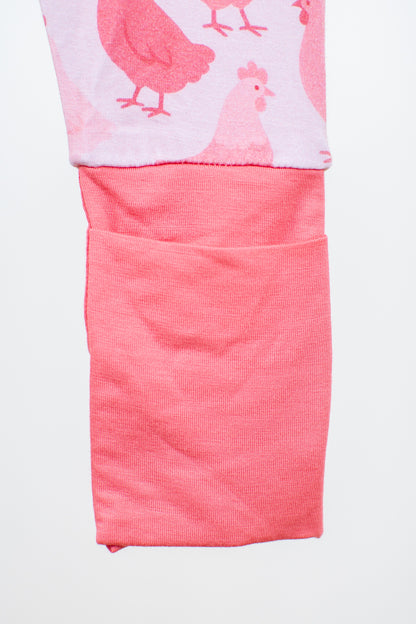 Pink Chicken Baby Bamboo Zippy