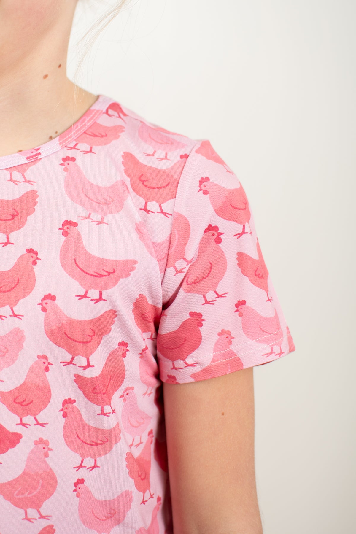 Pink Chicken Toddler/Youth Bamboo Pajama Set