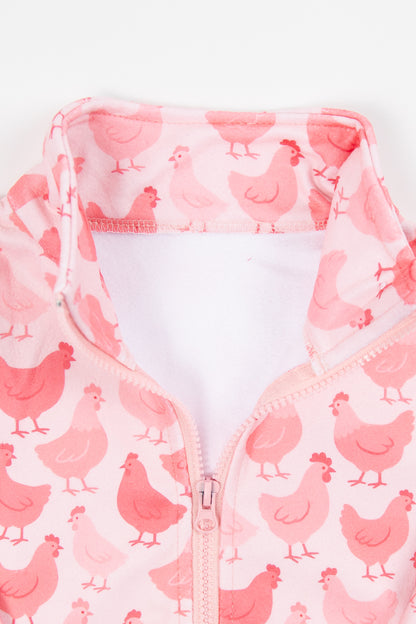 Pink Chicken Zip-Up Toddler/Youth Jacket