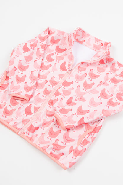 Pink Chicken Zip-Up Toddler/Youth Jacket