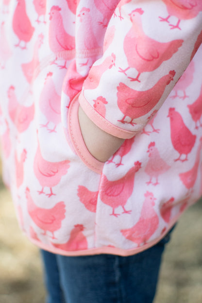 Pink Chicken Zip-Up Toddler/Youth Jacket