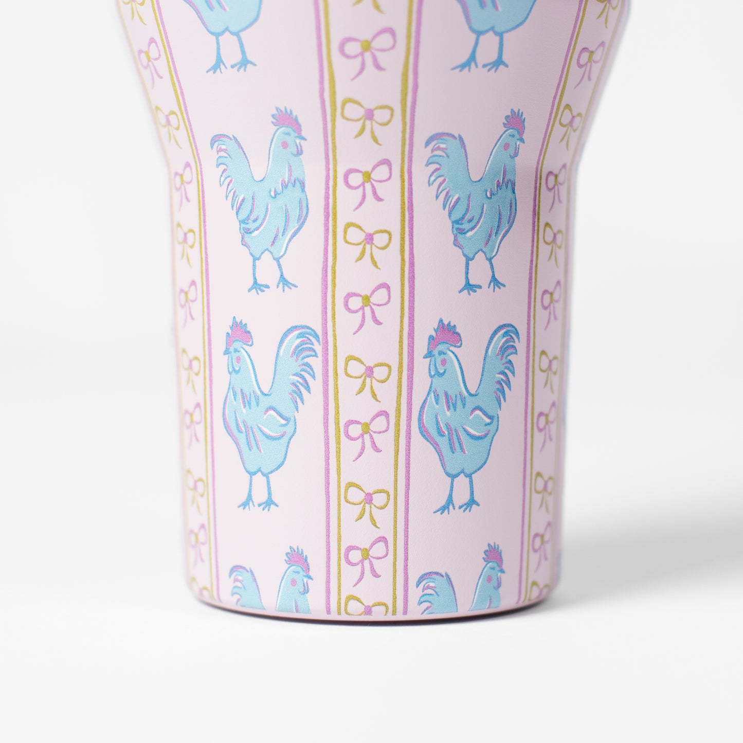 Pink Chickens & Bows 40oz Water Tank Tumbler