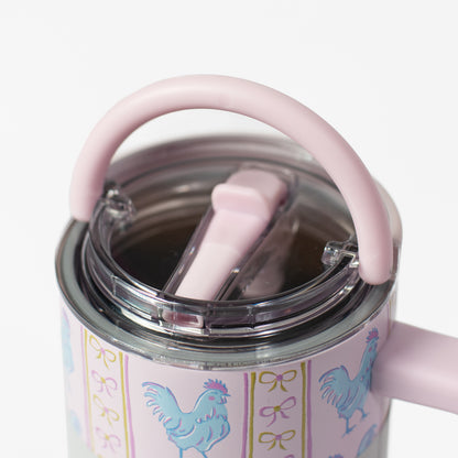 Pink Chickens & Bows 40oz Water Tank Tumbler