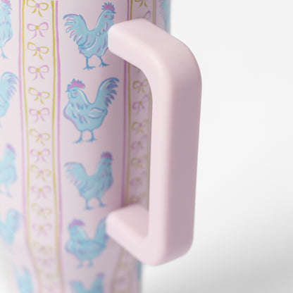 Pink Chickens & Bows 40oz Water Tank Tumbler