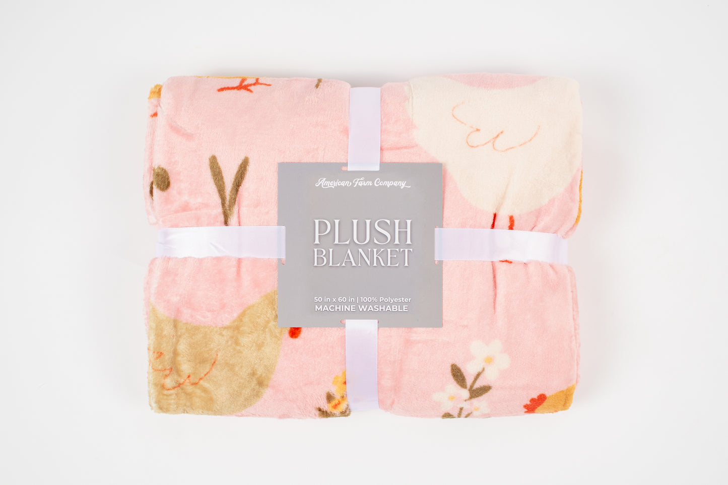 Pink Cottage Chicken Plush Blanket