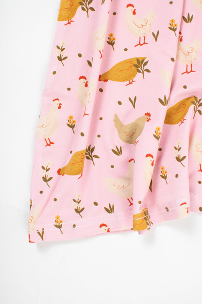 Pink Cottage Chicken Toddler/Youth Bamboo Dress