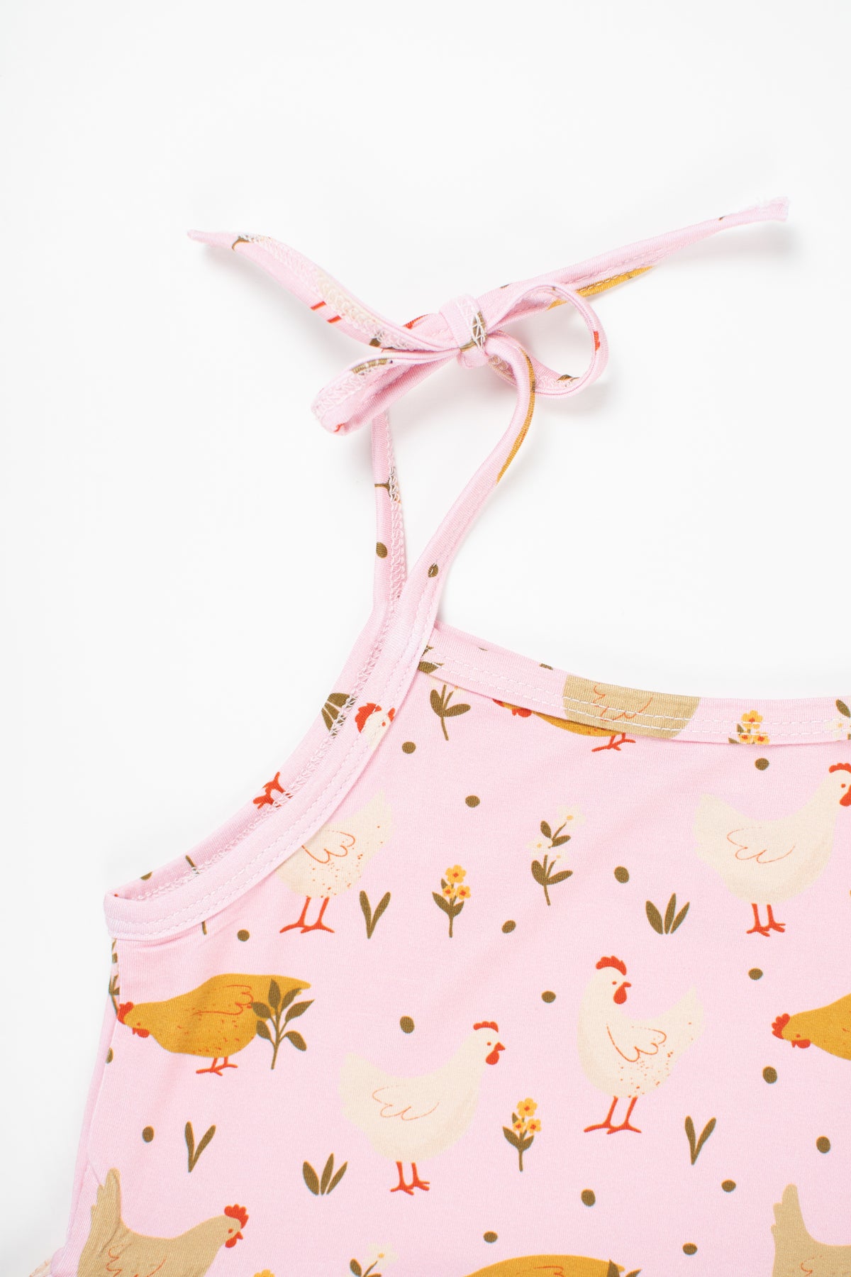 Pink Cottage Chicken Toddler/Youth Bamboo Dress