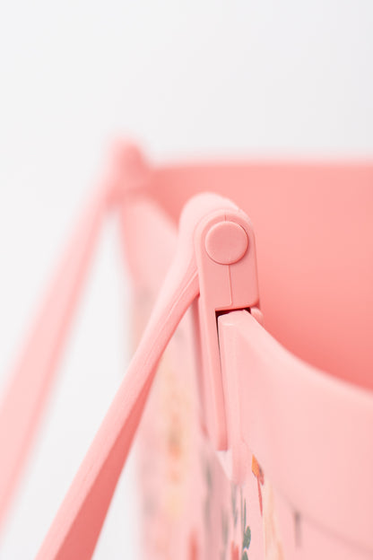 *PREORDER* Pink Chickens & Blooms Rubber Tote Bag - Large