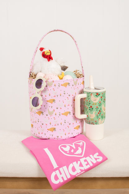 *PREORDER* Pink Cottage Chicken Easter Basket