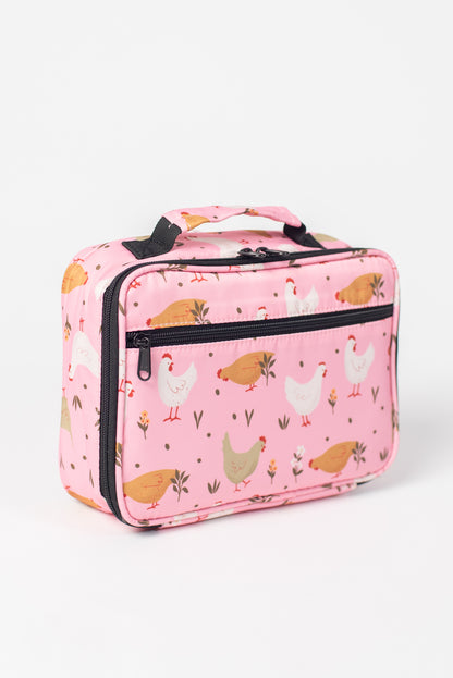 Pink Cottage Chicken Lunch Bag