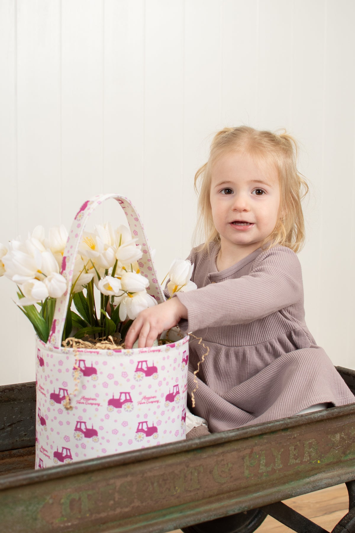 *PREORDER* Floral Tractor Easter Basket