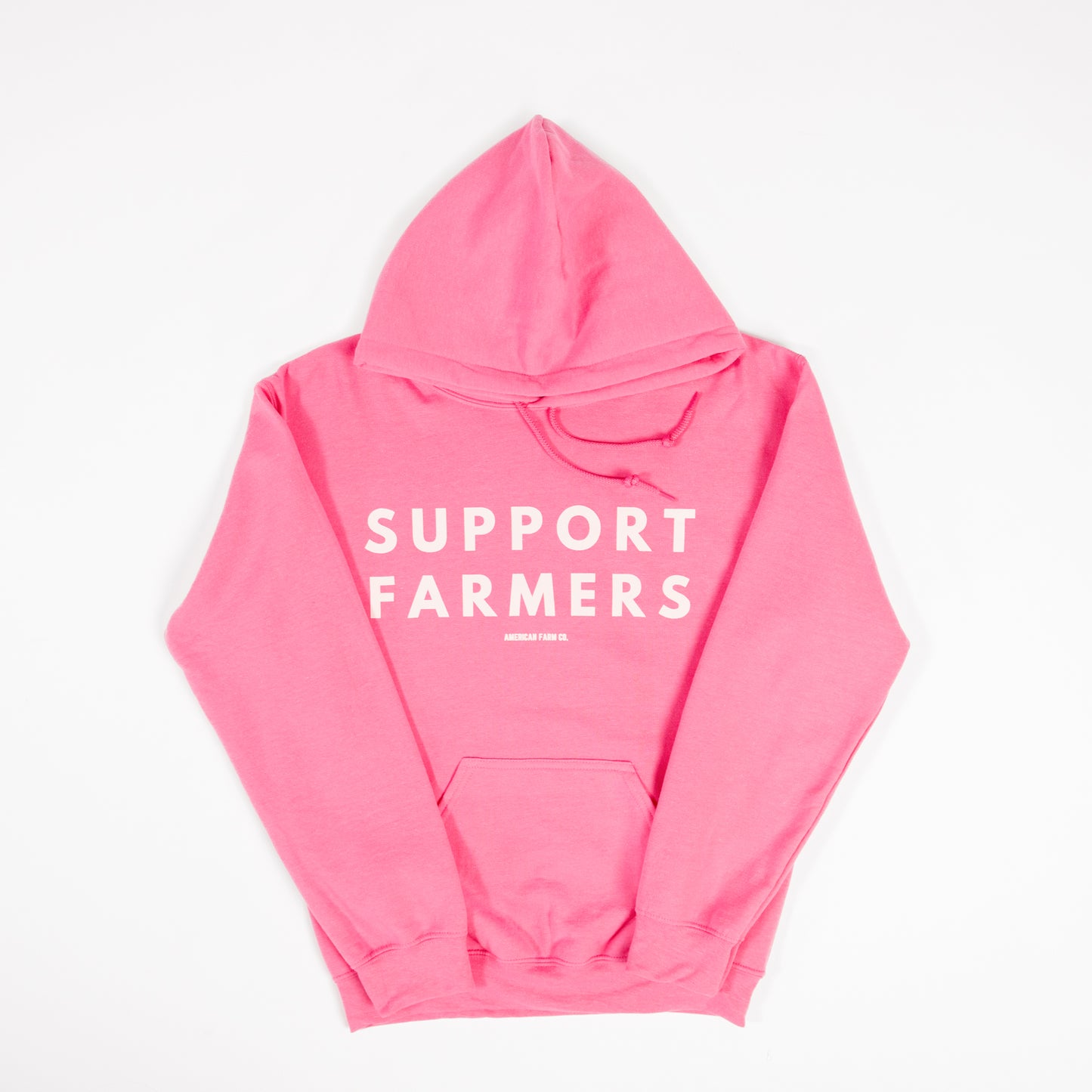 'Support Farmers' Pink Hoodie