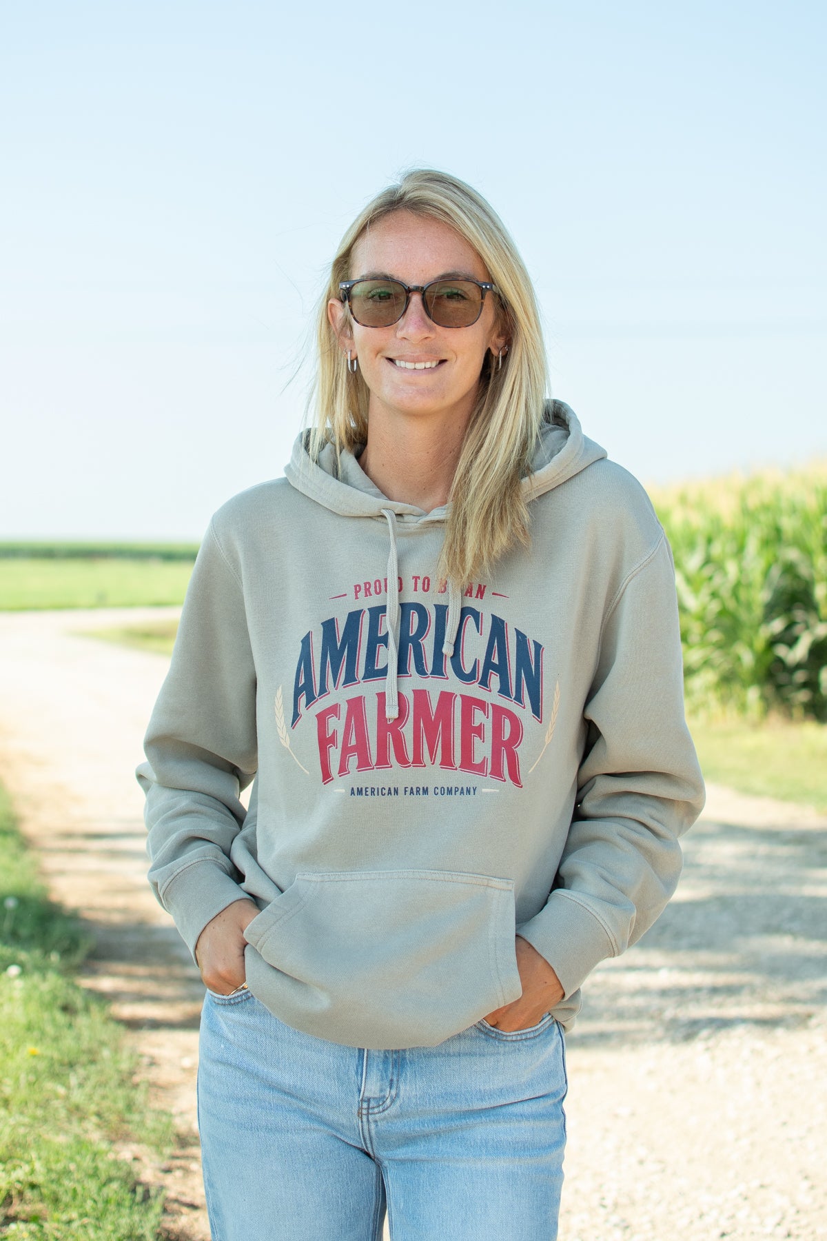 'Proud To Be An American Farmer' Adult Hoodie