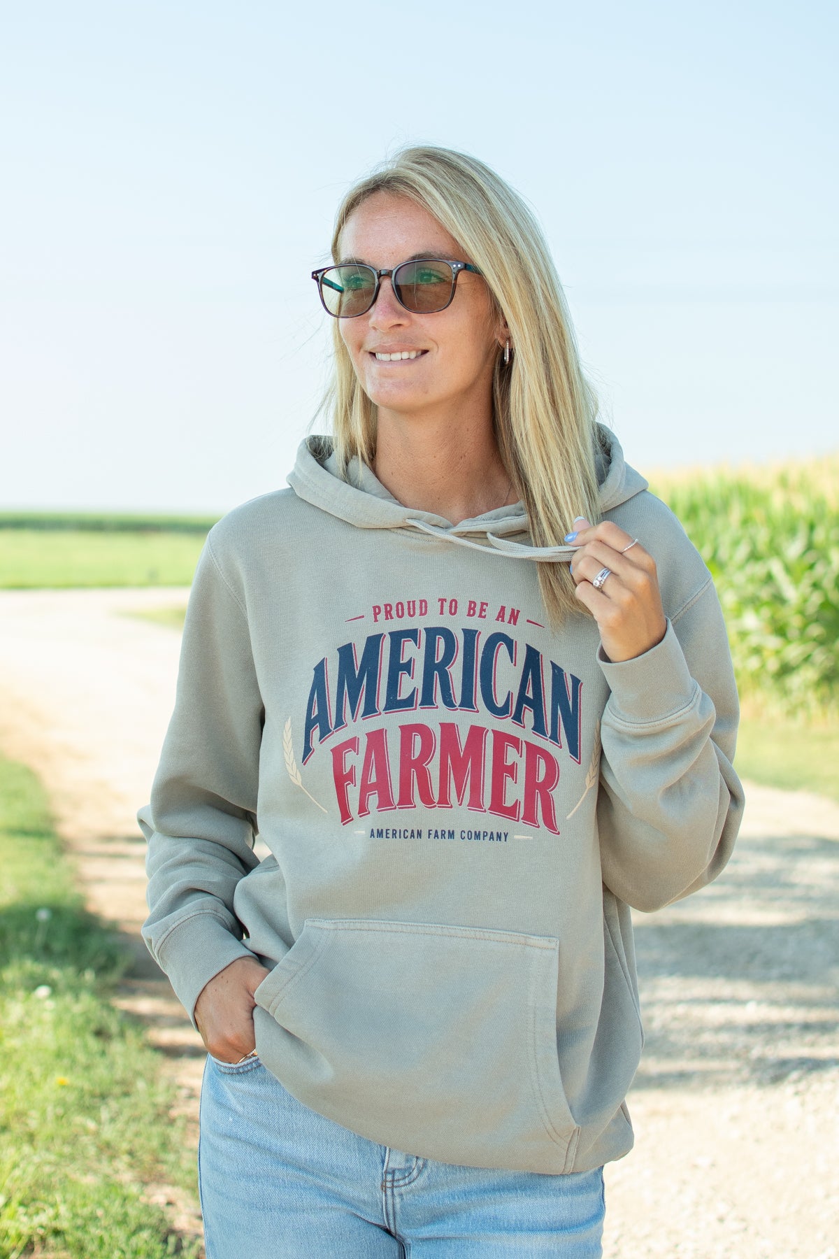 'Proud To Be An American Farmer' Adult Hoodie