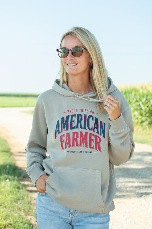 'Proud To Be An American Farmer' Adult Hoodie