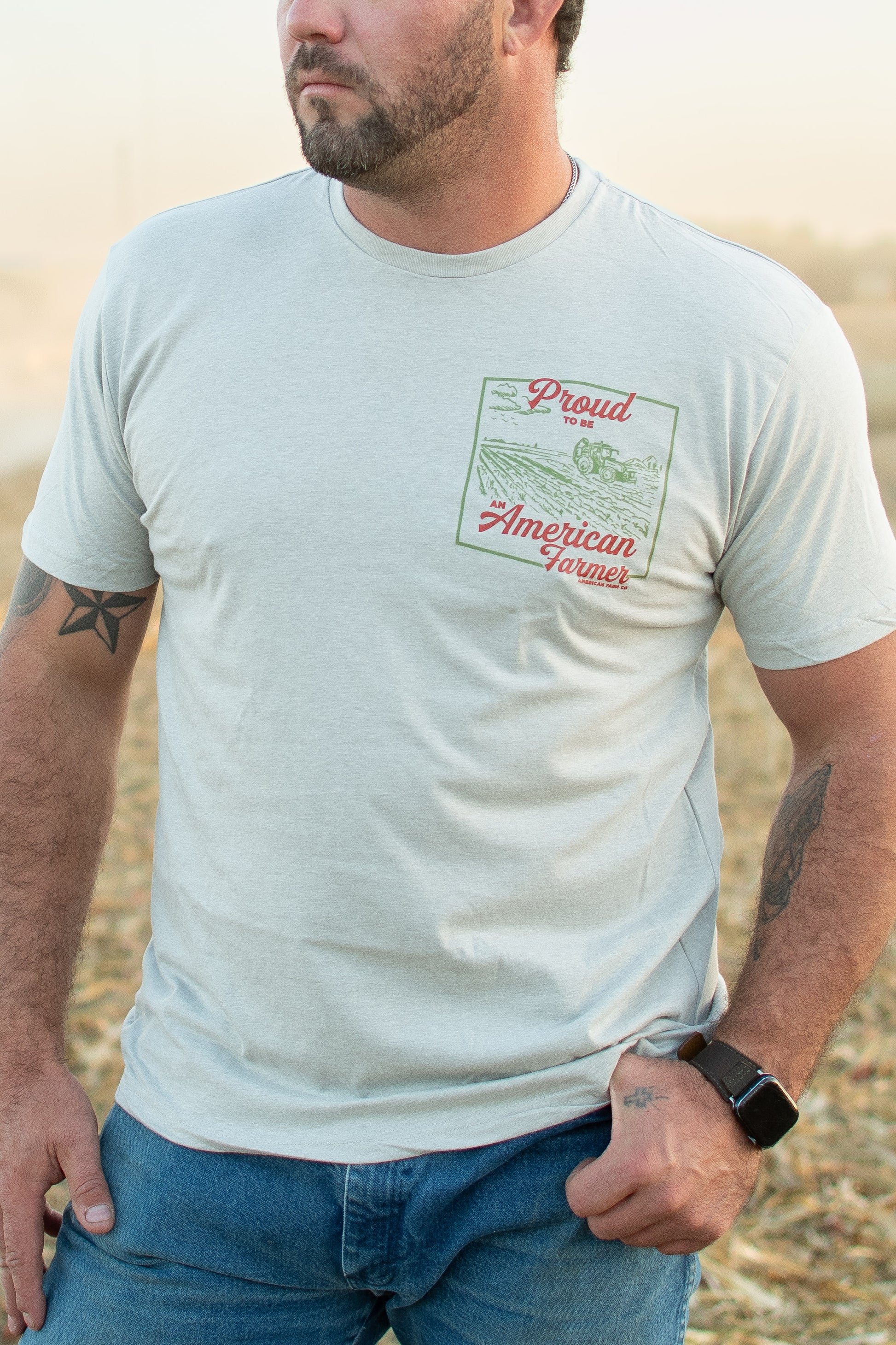 Proud American Farmer Stone Tee [M]
