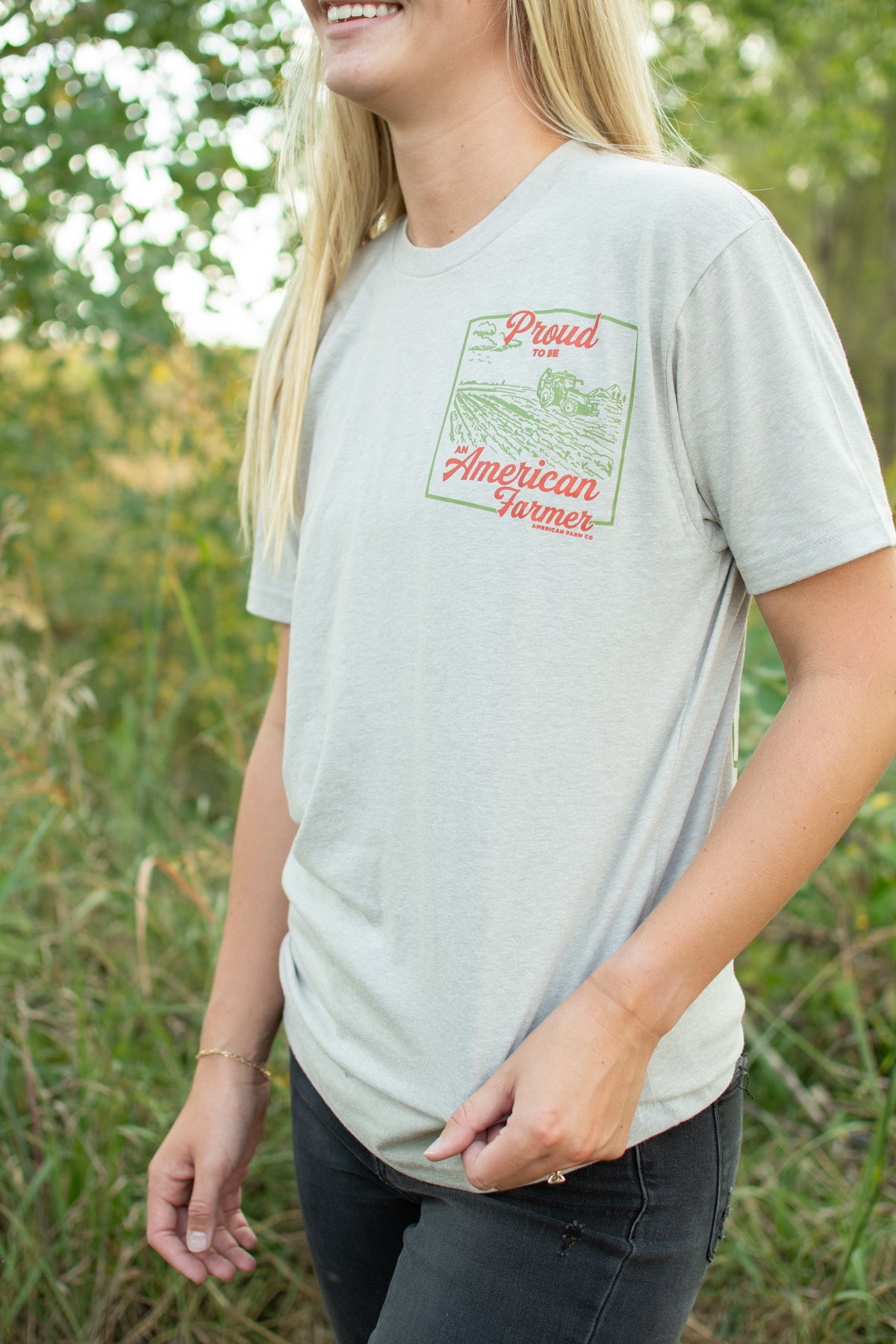Proud American Farmer Stone Tee