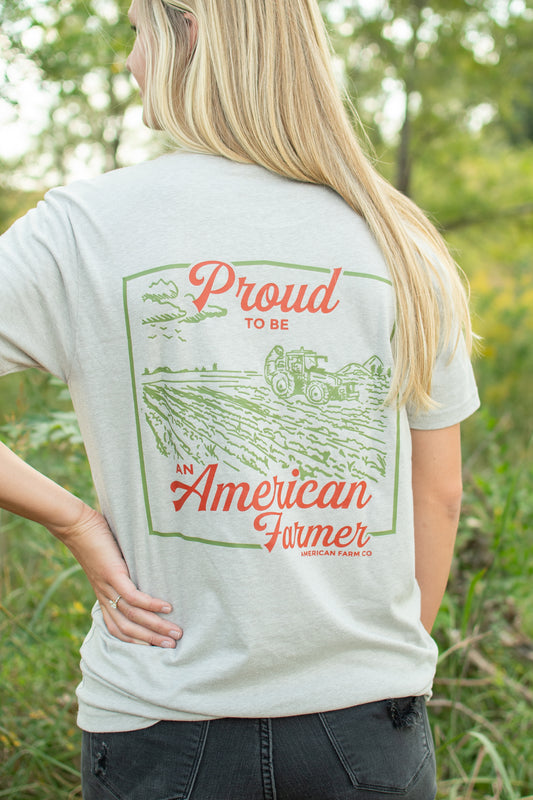 Proud American Farmer Stone Tee