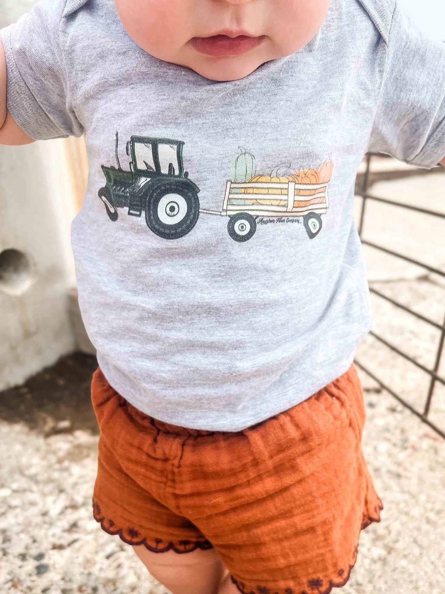 Pumpkin Hayrack Onesie