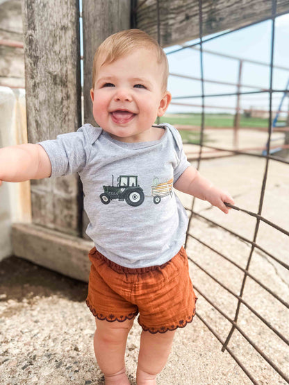 Pumpkin Hayrack Onesie