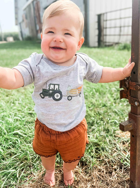 Pumpkin Hayrack Onesie - American Farm Company