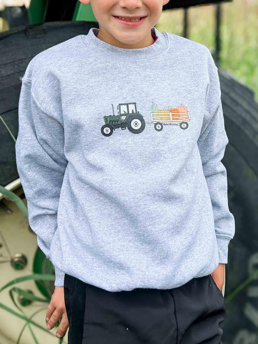 Pumpkin Hayrack Youth Crewneck - American Farm Company