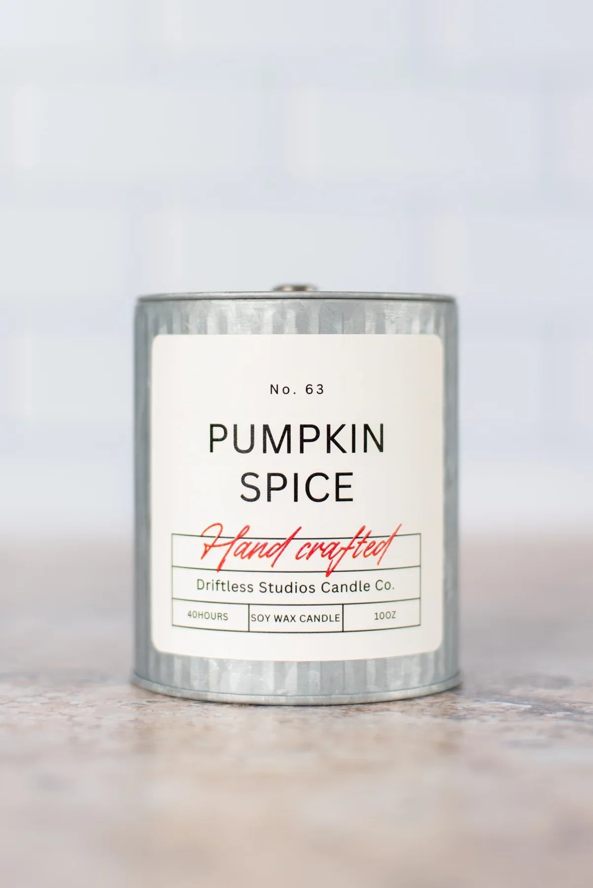 Pumpkin Spice Tin Farmhouse Candle