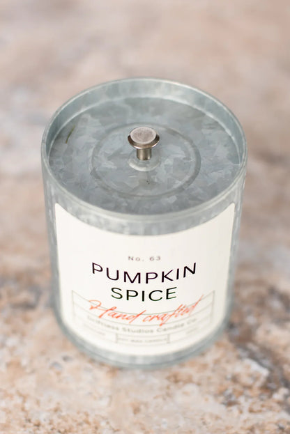 Pumpkin Spice Tin Farmhouse Candle