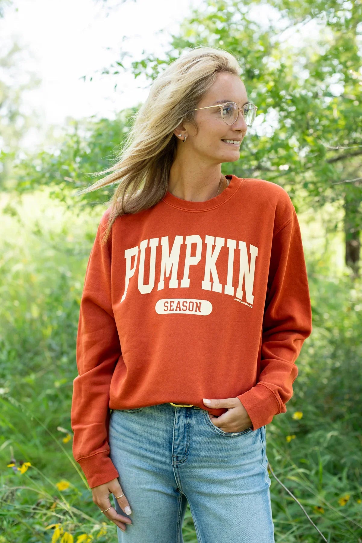 'Pumpkin Season' Orange Crewneck