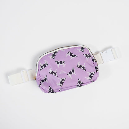 Purple Holstein Belt Bag - American Farm Company