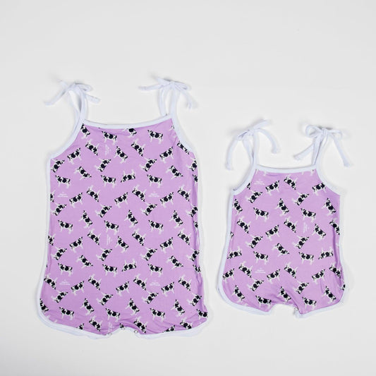 Purple Holstein Cow Infant/Toddler Romper - American Farm Company