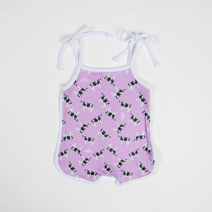 Purple Holstein Cow Infant/Toddler Romper