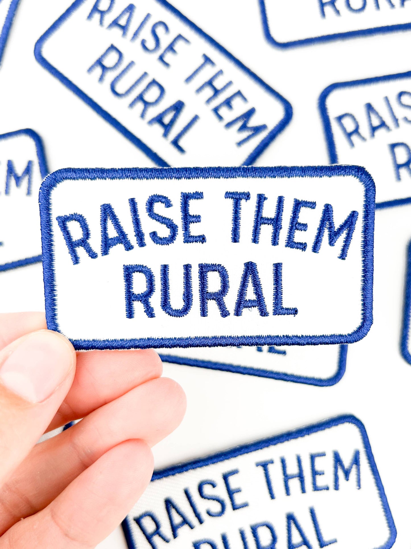 'Raise them Rural' Embroidered Iron-On Patch