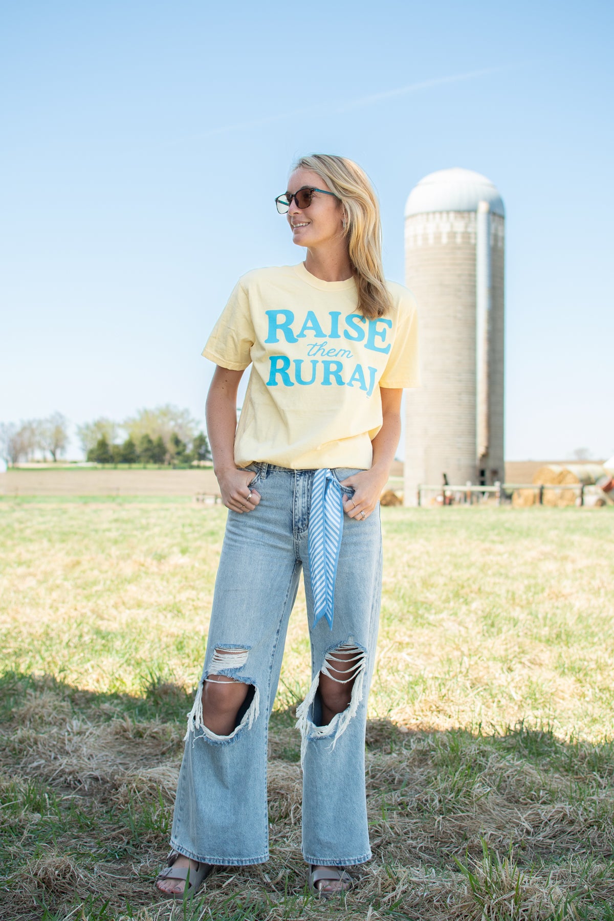 Raise them Rural' Yellow Tee