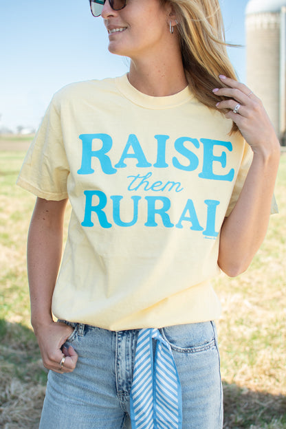 Raise them Rural' Yellow Tee