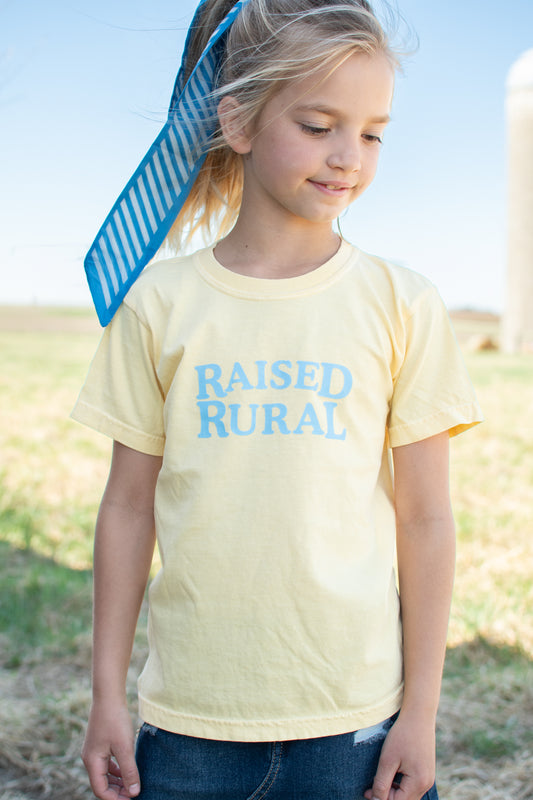 'Raised Rural' Toddler/Youth Yellow Tee