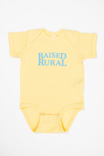 'Raised Rural' Yellow Onesie