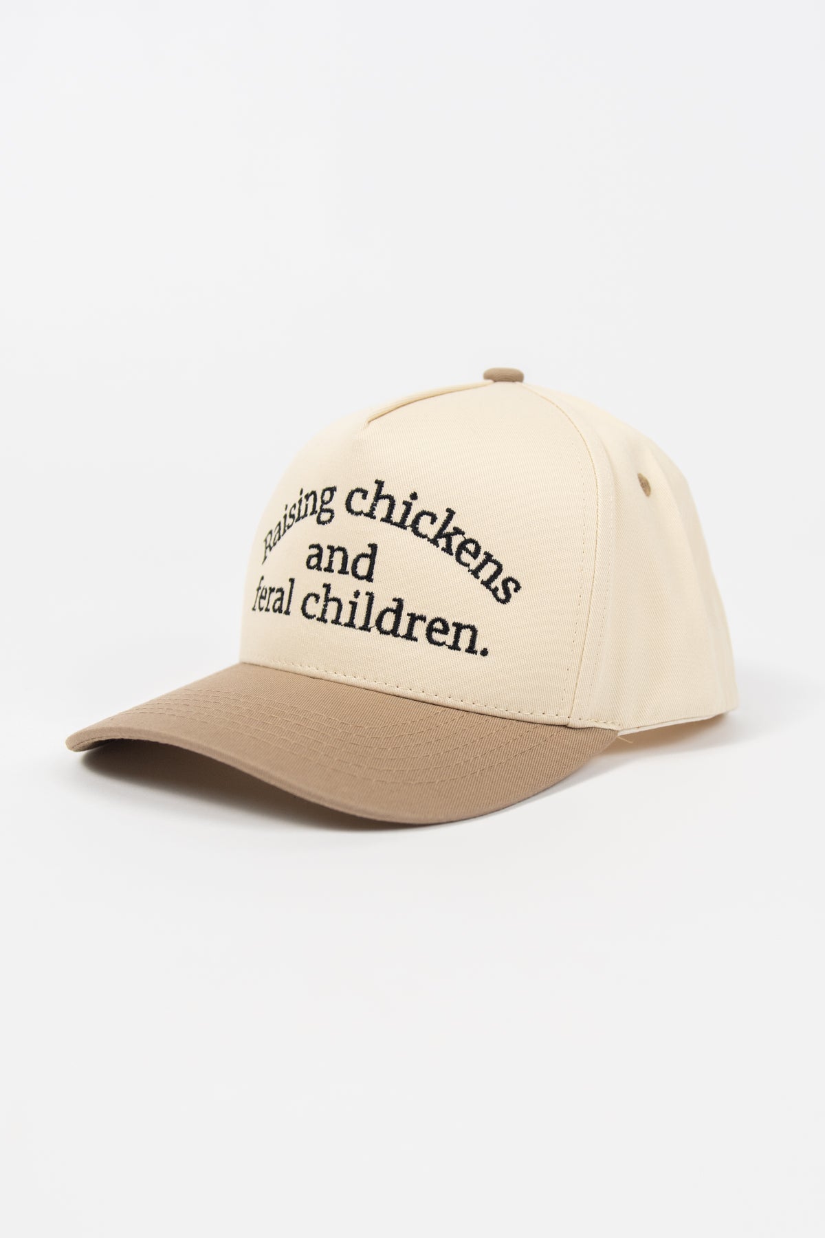 Raising Chickens and Feral Children.' Embroidered Trucker Hat