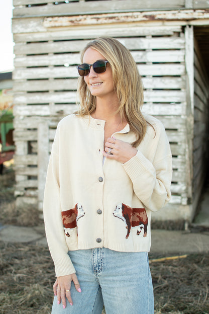 Ranch Royalty Cow Sweater