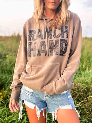 Ranch Hand Washed Brown Hoodie - American Farm Company