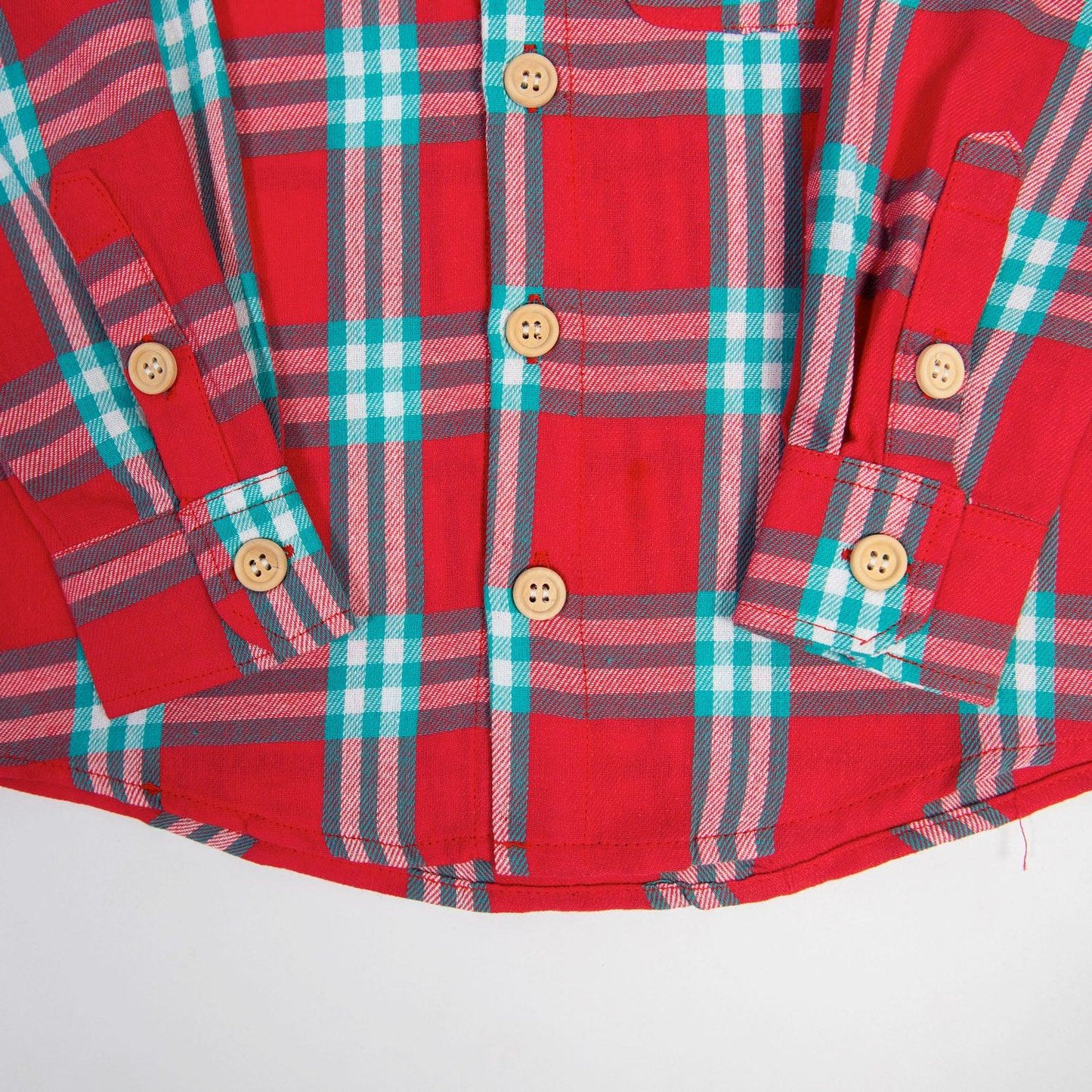 Red Plaid Hooded Flannel Shirt - Baby/Youth - American Farm Company