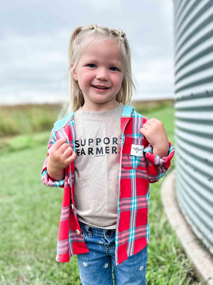 Red Plaid Hooded Flannel Shirt - Baby/Youth - American Farm Company