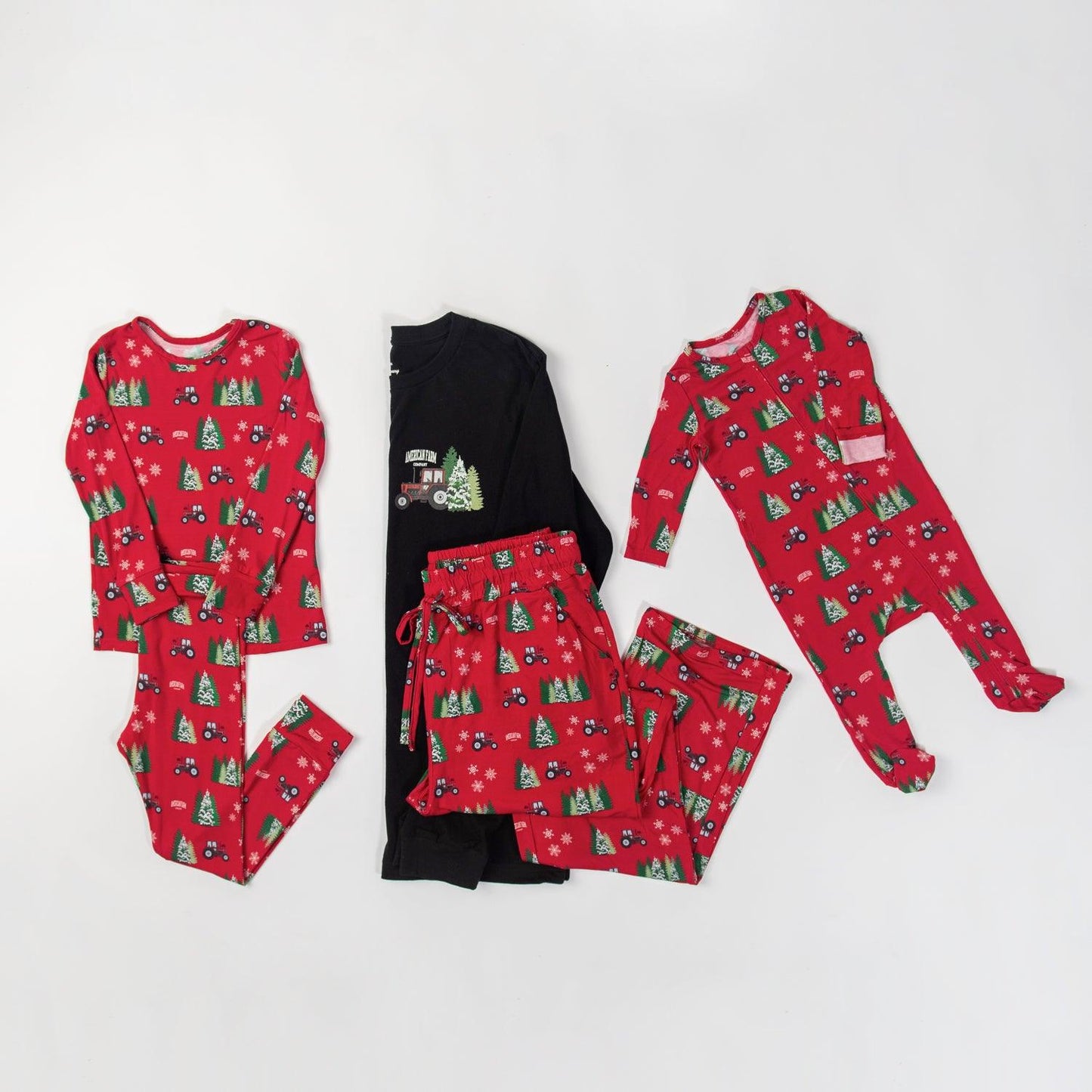 Red Tractor Christmas Bamboo Pajama Pants - American Farm Company