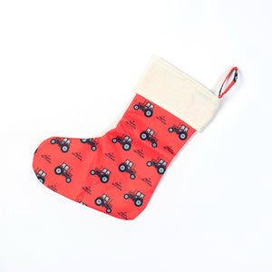 Red Tractor Christmas Stocking