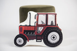 Red Tractor Pillow